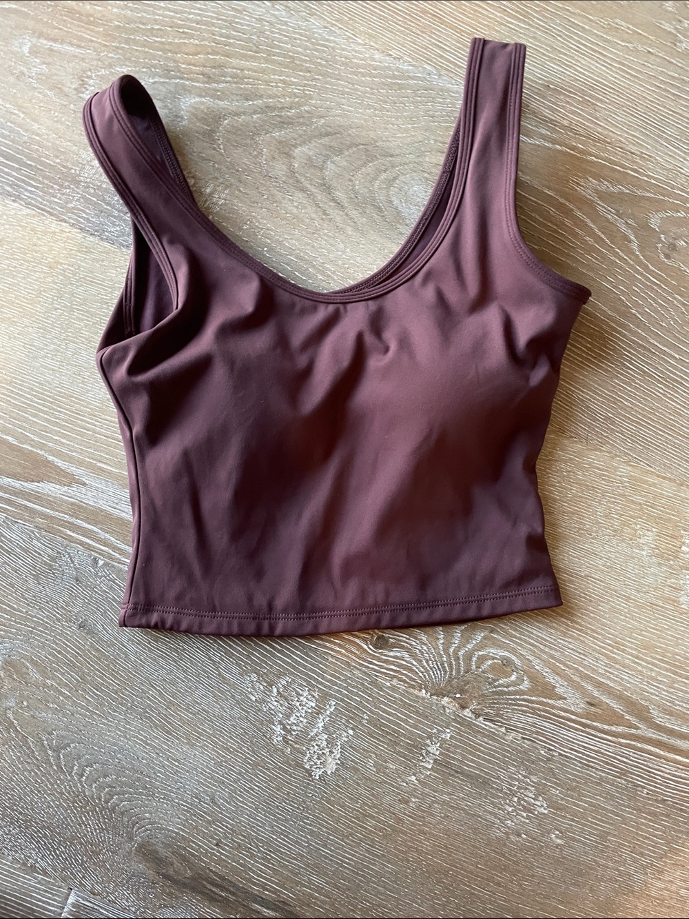 Klassy network Scoop Neck Crop Tank - Deep Mauve